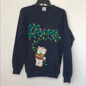 Bj Designer Bear Christmas Sweater Size 